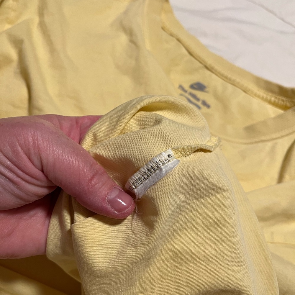 Nike Women's Butter Yellow Relaxed Fit Short Sleeve Crop Top Size XLarge - Picture 6 of 7
